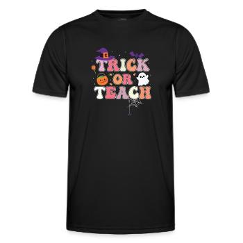 Trick Or Teach - Men's Functional T-Shirt - black - Front - AI Model Male 178 dark (178cm)