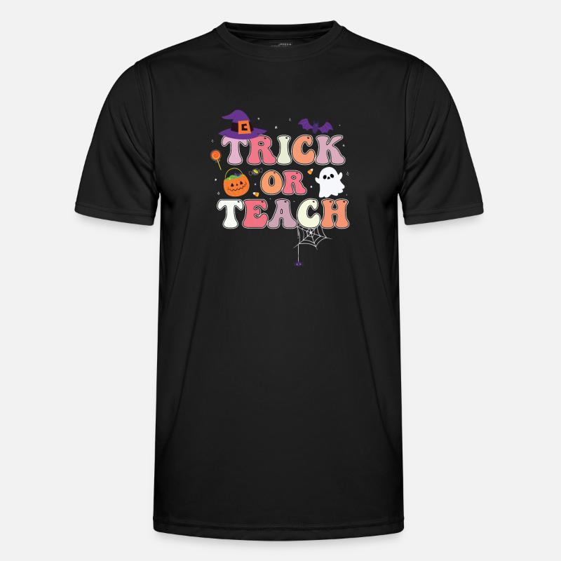 Trick Or Teach - Männer Funktions-T-Shirt - Schwarz