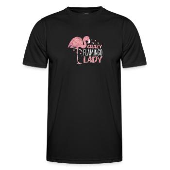 Flamingo Lady - Men's Functional T-Shirt - black - Front - AI Model Male 178 dark (178cm)