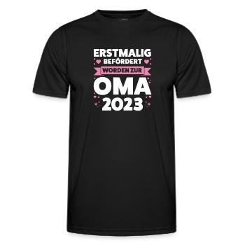 Oma 2023 Großmutter Großmütter Geschenk - Männer Funktions-T-Shirt - Schwarz - Vorne - AI Model Male 178 dark (178cm)