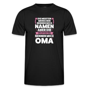 Oma Großmutter Omi Geschenk - Männer Funktions-T-Shirt - Schwarz - Vorne - AI Model Male 178 dark (178cm)