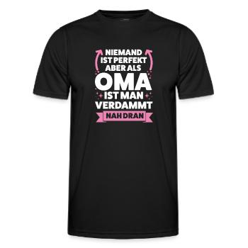 Oma Großmutter Großmütter Geschenk - Männer Funktions-T-Shirt - Schwarz - Vorne - AI Model Male 178 dark (178cm)
