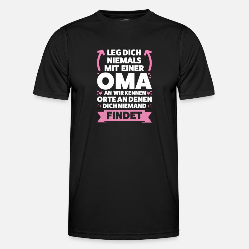 Oma Großmutter Großmütter Geschenk - Männer Funktions-T-Shirt - Schwarz