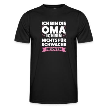 Oma Großmutter Großeltern Geschenk - Männer Funktions-T-Shirt - Schwarz - Vorne - AI Model Male 178 dark (178cm)