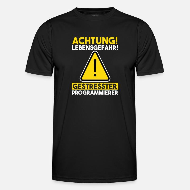 Programmieren Entwickler Coder Programmierer - Männer Funktions-T-Shirt - Schwarz