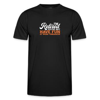 Retirement Pension Pensioner Pensioner Pension Gift - Men's Functional T-Shirt - black - Front - AI Model Male 178 dark (178cm)