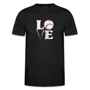 Softball - Männer Funktions-T-Shirt - Schwarz - Vorne - AI Model Male 178 dark (178cm)
