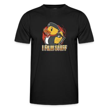 I Film Stuff - Männer Funktions-T-Shirt - Schwarz - Vorne - AI Model Male 178 dark (178cm)
