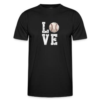 Softball - Männer Funktions-T-Shirt - Schwarz - Vorne - AI Model Male 178 dark (178cm)
