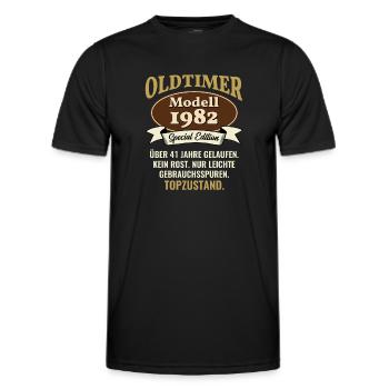 41 Jahre Oldtimer Modell 1982 41. Geburtstag - Männer Funktions-T-Shirt - Schwarz - Vorne - AI Model Male 178 dark (178cm)