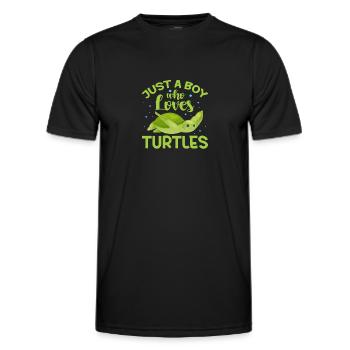 Turtle Turtle Sea Sea Creatures Gift - Men's Functional T-Shirt - black - Front - AI Model Male 178 dark (178cm)