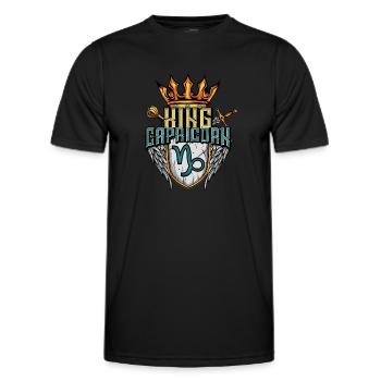 Steinbock Sternzeichen - Männer Funktions-T-Shirt - Schwarz - Vorne - AI Model Male 178 dark (178cm)