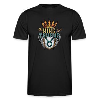 Stier Sternzeichen - Männer Funktions-T-Shirt - Schwarz - Vorne - AI Model Male 178 dark (178cm)