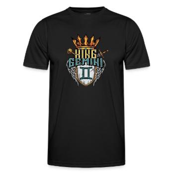 Zwillinge Sternzeichen - Männer Funktions-T-Shirt - Schwarz - Vorne - AI Model Male 178 dark (178cm)