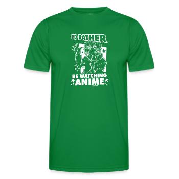 I Love Anime Japan Manga Cosplay Nerd Gift - Men's Functional T-Shirt - kelly green - Front - AI Model Male 178 dark (178cm)