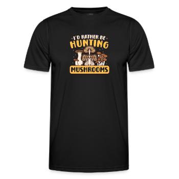Morels Mushroom Picker Mushroom Farmer Mushroom - T-shirt sport Homme - noir - Devant - AI Model Male 178 dark (178cm)