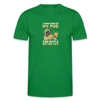 Mops - Männer Funktions-T-Shirt - Kelly Green - Vorne - AI Model Male 178 dark (178cm)