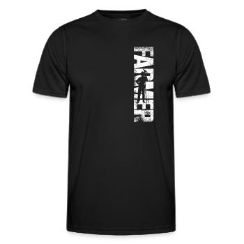 Farming Farmer Vintage Farmer - Männer Funktions-T-Shirt - Schwarz - Vorne - AI Model Male 178 dark (178cm)