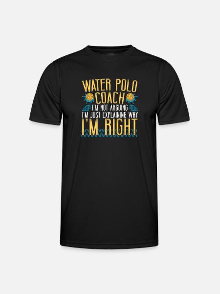 Entraîneur de Water-Polo Vintage Water - T-shirt sport Homme - noir