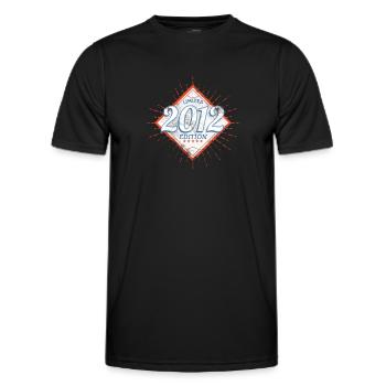 Edition Limitée Millésime 2012 - T-shirt sport Homme - noir - Devant - AI Model Male 178 dark (178cm)