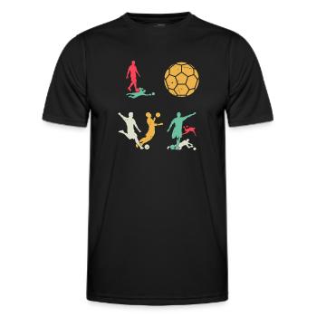 Soccer LOVE Soccer Player - Soccer Lover - Männer Funktions-T-Shirt - Schwarz - Vorne - AI Model Male 178 dark (178cm)