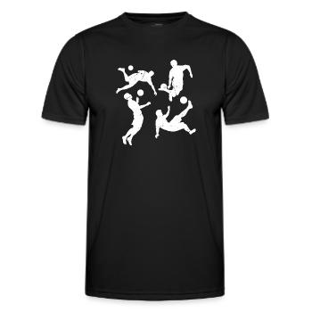 Playing Soccer Game Soccer Sports - Soccer Players - Männer Funktions-T-Shirt - Schwarz - Vorne - AI Model Male 178 dark (178cm)