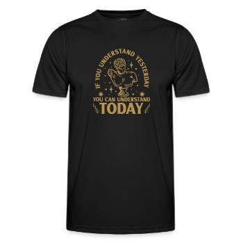 History historian History - Men's Functional T-Shirt - black - Front - AI Model Male 178 dark (178cm)