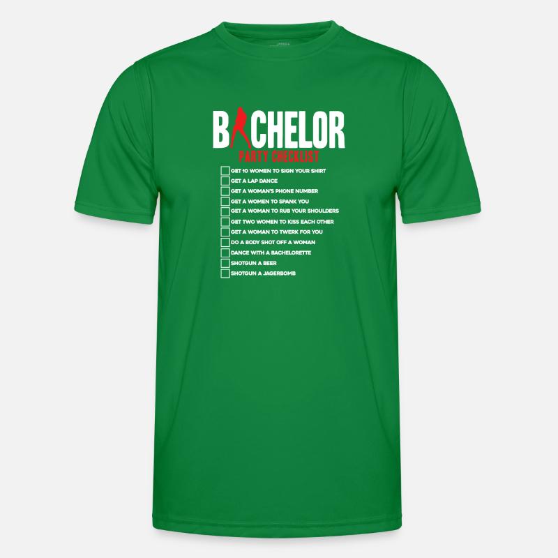 Bachelor party Checklist Men's Functional T-Shirt