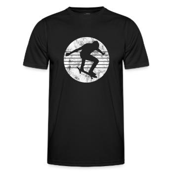 Skateboarder Skateboard Skater Skate Skateing - Men's Functional T-Shirt - black - Front - AI Model Male 178 dark (178cm)