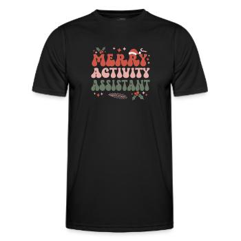 Activity Assistant Christmas Activity Professional - Men's Functional T-Shirt - black - Front - AI Model Male 178 dark (178cm)