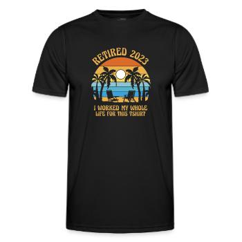 Retired Not My Problem Anymore - Men's Functional T-Shirt - black - Front - AI Model Male 178 dark (178cm)