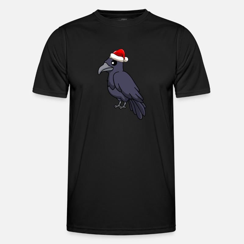 Crow Comic Christmas - Men's Functional T-Shirt - black