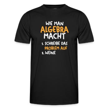 Mathematik Mathe Rechnen Algebra - Männer Funktions-T-Shirt - Schwarz - Vorne - AI Model Male 178 dark (178cm)