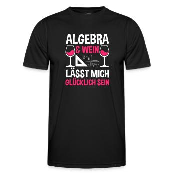 Mathematik Wein Mathe Rechnen Algebra - Männer Funktions-T-Shirt - Schwarz - Vorne - AI Model Male 178 dark (178cm)