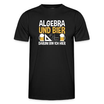 Mathematik Bier Mathe Rechnen Algebra - Männer Funktions-T-Shirt - Schwarz - Vorne - AI Model Male 178 dark (178cm)