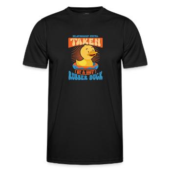 Gummiente Gummienten Entenliebhaber Badezimmer - Männer Funktions-T-Shirt - Schwarz - Vorne - AI Model Male 178 dark (178cm)