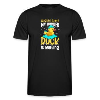 Gummiente Gummienten Entenliebhaber Badezimmer - Männer Funktions-T-Shirt - Schwarz - Vorne - AI Model Male 178 dark (178cm)