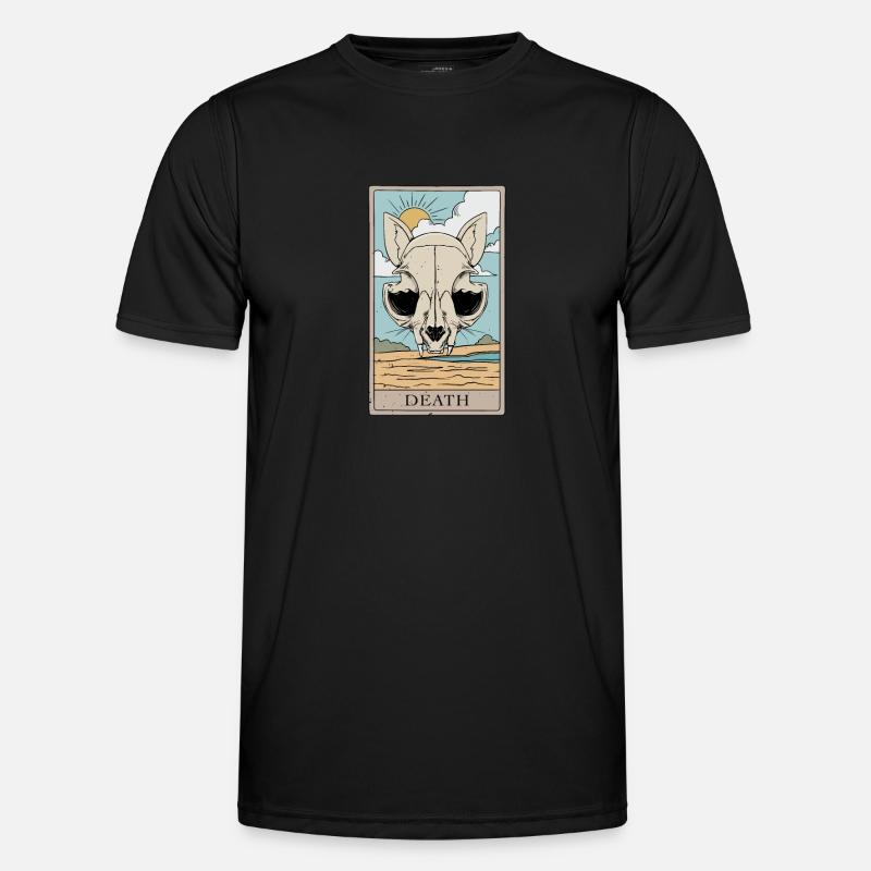 Conception de carte de Tarot de Mort de Chat pour une Carte de Tarot T-shirt sport Homme