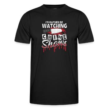 Amateur de série policière Je préfère regarder une série policière - T-shirt sport Homme - noir - Devant - AI Model Male 178 dark (178cm)