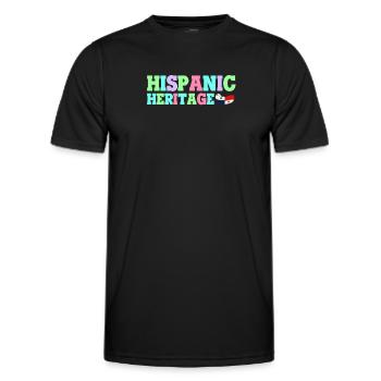 Hispanic Heritage Vintage Lateinamerika Geschenk - Männer Funktions-T-Shirt - Schwarz - Vorne - AI Model Male 178 dark (178cm)