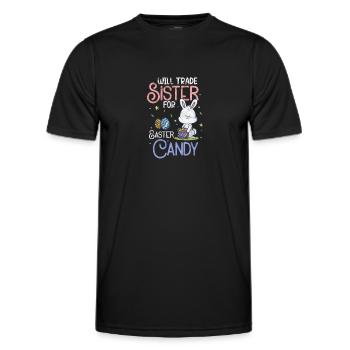 Soeur Frères et sœurs de Pâques Frère Cadeau - T-shirt sport Homme - noir - Devant - AI Model Male 178 dark (178cm)