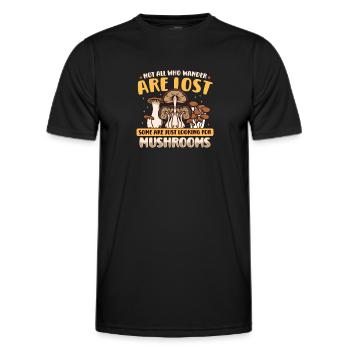 Morels Mushroom Picker Mushroom Farmer Mushroom - T-shirt sport Homme - noir - Devant - AI Model Male 178 dark (178cm)