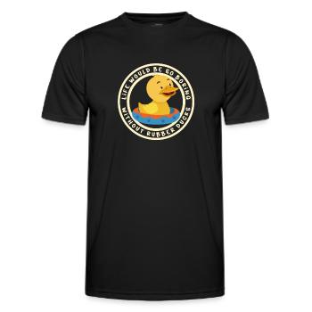 Gummiente Gummienten Entenliebhaber Badezimmer - Männer Funktions-T-Shirt - Schwarz - Vorne - AI Model Male 178 dark (178cm)