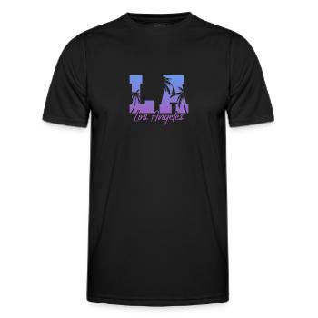 Los Angeles - Männer Funktions-T-Shirt - Schwarz - Vorne - AI Model Male 178 dark (178cm)