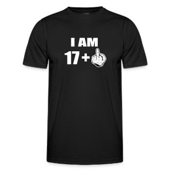 18th birthday - Men's Functional T-Shirt - black - Front - AI Model Male 178 dark (178cm)