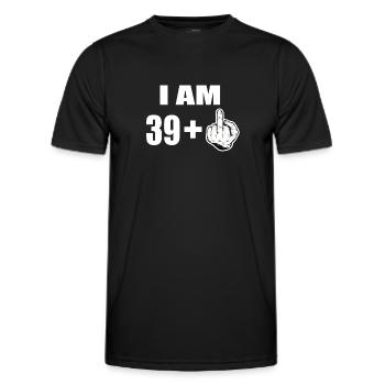 40th birthday - Men's Functional T-Shirt - black - Front - AI Model Male 178 dark (178cm)