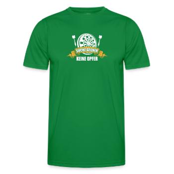 Dartsportler Suche Gegner Keine Opfer Geschenk - Männer Funktions-T-Shirt - Kelly Green - Vorne - AI Model Male 178 dark (178cm)