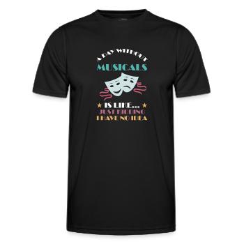 Theater Broadway-Musical Geschenk - Männer Funktions-T-Shirt - Schwarz - Vorne - AI Model Male 178 dark (178cm)