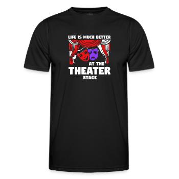 Theater Broadway-Musical Geschenk - Männer Funktions-T-Shirt - Schwarz - Vorne - AI Model Male 178 dark (178cm)