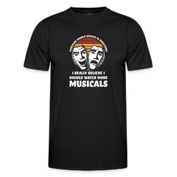Theater Broadway-Musical Geschenk - Männer Funktions-T-Shirt - Schwarz - Vorne - AI Model Male 178 dark (178cm)